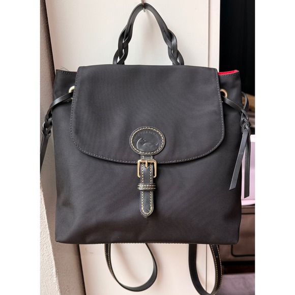 dooney black nylon leather backpack Bourke Flap and beyond Dooney & Bourke Women's Nylon